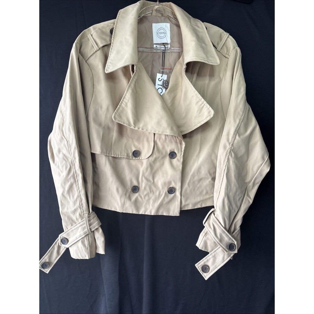 Stylish Tan Double-Breasted Women's Jacket